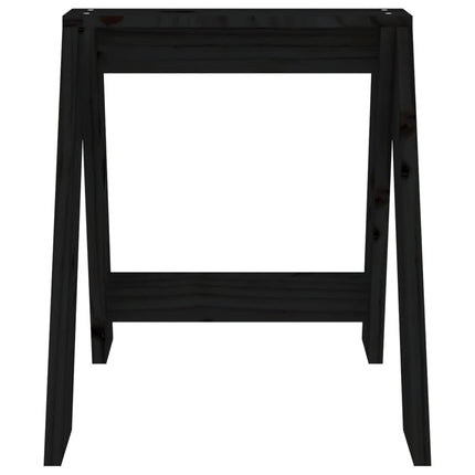 Pallar 2 st svart 40x40x45 cm massiv furu