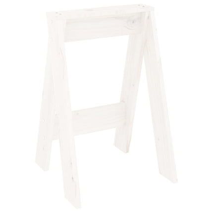 Pallar 2 st vit 40x40x60 cm massiv furu