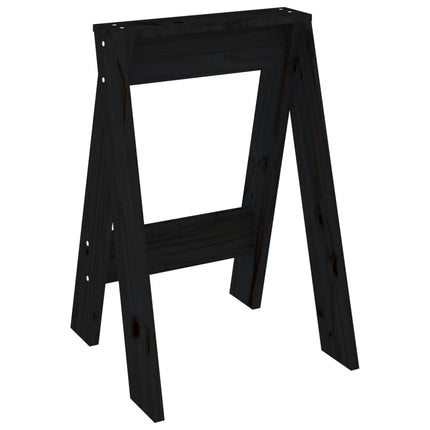 Pallar 2 st svart 40x40x60 cm massiv furu