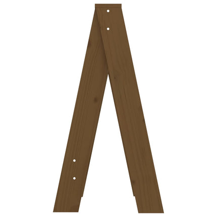 Pallar 2 st honungsbrun 40x40x75 cm massiv furu