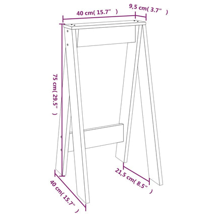 Pallar 2 st honungsbrun 40x40x75 cm massiv furu