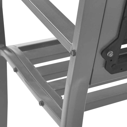 Trädgårdsbänk svart 120 cm stål