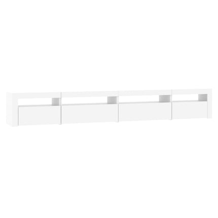 Tv-bänk med LED-belysning vit 270x35x40 cm