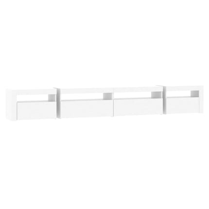 Tv-bänk med LED-belysning vit 270x35x40 cm
