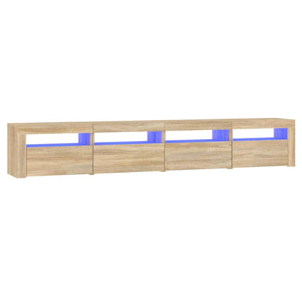 Tv-bänk med LED-belysning sonoma ek 240x35x40 cm