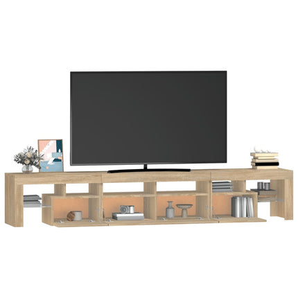 Tv-bänk med LED-belysning sonoma ek 230x36,5x40 cm