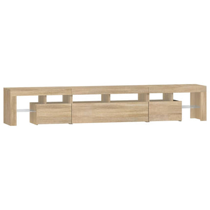 Tv-bänk med LED-belysning sonoma ek 230x36,5x40 cm