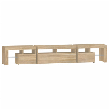 Tv-bänk med LED-belysning sonoma ek 230x36,5x40 cm