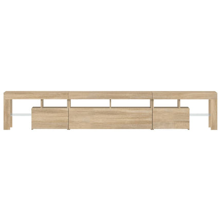 Tv-bänk med LED-belysning sonoma ek 230x36,5x40 cm