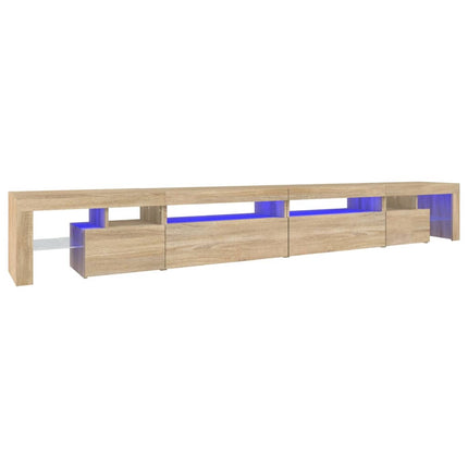 Tv-bänk med LED-belysning sonoma ek 290x36,5x40 cm
