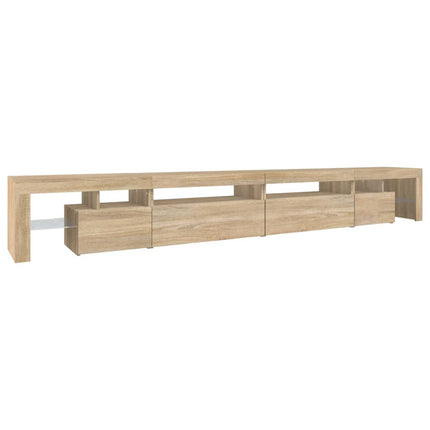 Tv-bänk med LED-belysning sonoma ek 290x36,5x40 cm