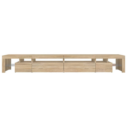 Tv-bänk med LED-belysning sonoma ek 290x36,5x40 cm