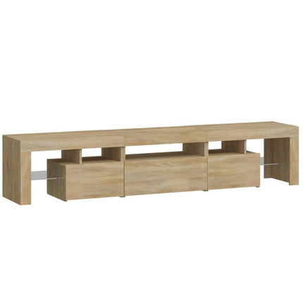 Tv-bänk med LED-belysning sonoma ek 200x36,5x40 cm