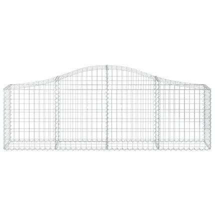 Gabion bågformad 200x30x60/80 cm galvaniserat järn