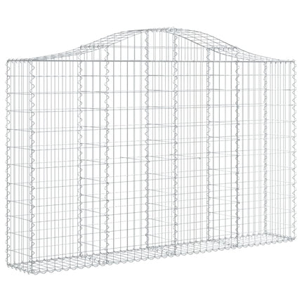 Gabion bågformad 200x30x120/140 cm galvaniserat järn