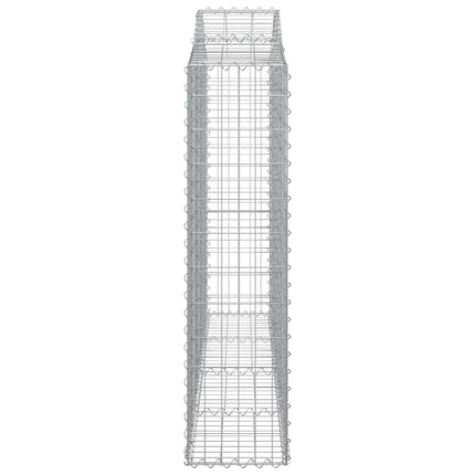 Gabion bågformad 200x30x120/140 cm galvaniserat järn