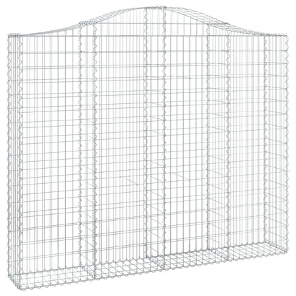 Gabion bågformad 200x30x160/180 cm galvaniserat järn