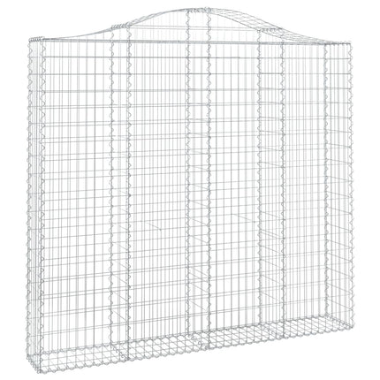 Gabion bågformad 200x30x180/200 cm galvaniserat järn