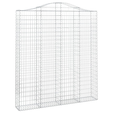 Gabion bågformad 200x30x220/240 cm galvaniserat järn