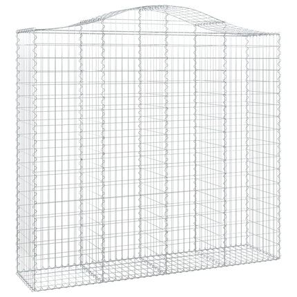 Gabion bågformad 200x50x180/200 cm galvaniserat järn