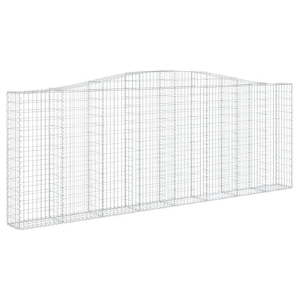 Gabion bågformad 400x30x140/160 cm galvaniserat järn
