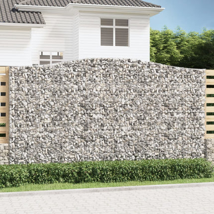 Gabion bågformad 400x30x220/240 cm galvaniserat järn