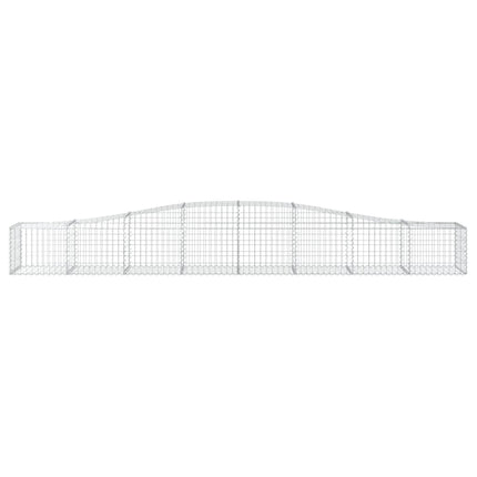 Gabion bågformad 400x50x40/60 cm galvaniserat järn