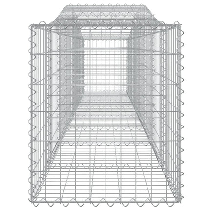 Gabion bågformad 400x50x60/80 cm galvaniserat järn