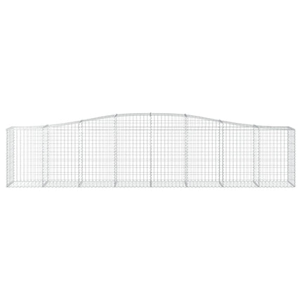Gabion bågformad 400x50x80/100 cm galvaniserat järn