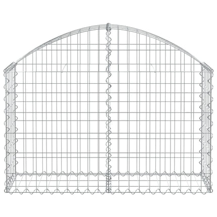 Gabion bågformad 100x30x60/80 cm galvaniserat järn