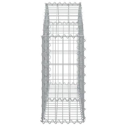 Gabion bågformad 100x30x60/80 cm galvaniserat järn