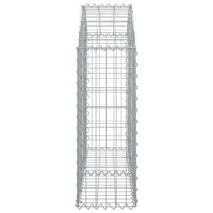 Gabion bågformad 100x30x80/100 cm galvaniserat järn