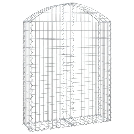 Gabion bågformad 100x30x120/140 cm galvaniserat järn