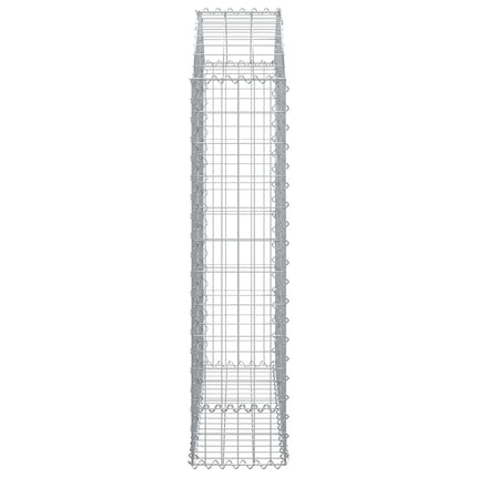 Gabion bågformad 100x30x120/140 cm galvaniserat järn