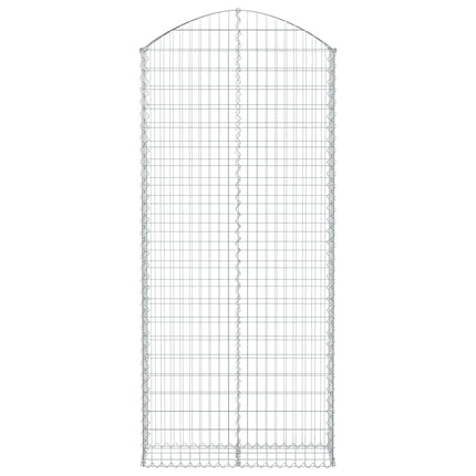 Gabion bågformad 100x30x220/240 cm galvaniserat järn