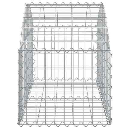 Gabion bågformad 100x50x40/60 cm galvaniserat järn