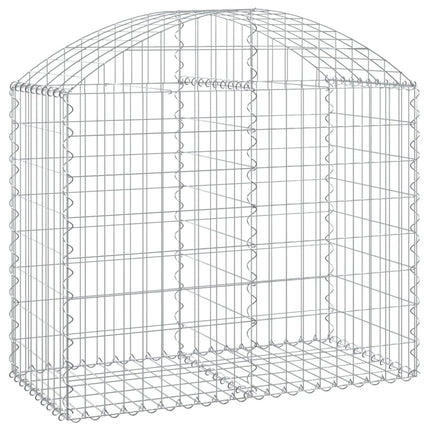 Gabion bågformad 100x50x80/100 cm galvaniserat järn