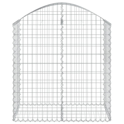 Gabion bågformad 100x50x100/120 cm galvaniserat järn