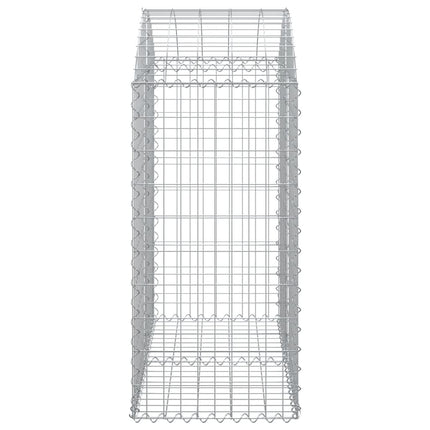Gabion bågformad 100x50x100/120 cm galvaniserat järn