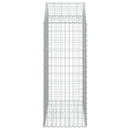 Gabion bågformad 100x50x120/140 cm galvaniserat järn