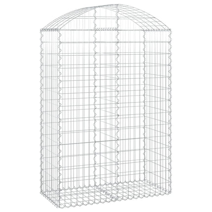 Gabion bågformad 100x50x140/160 cm galvaniserat järn