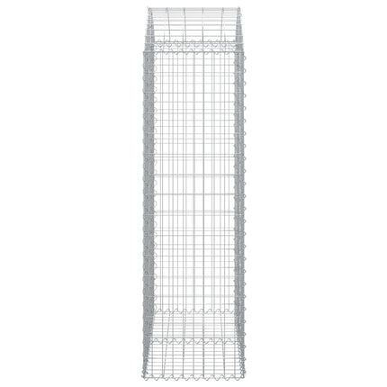 Gabion bågformad 100x50x160/180 cm galvaniserat järn