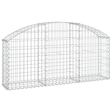 Gabion bågformad 150x30x60/80 cm galvaniserat järn