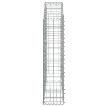 Gabion bågformad 150x30x120/140 cm galvaniserat järn