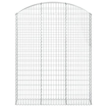 Gabion bågformad 150x30x180/200 cm galvaniserat järn