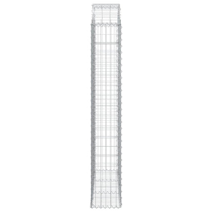 Gabion bågformad 150x30x180/200 cm galvaniserat järn