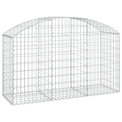 Gabion bågformad 150x50x80/100 cm galvaniserat järn
