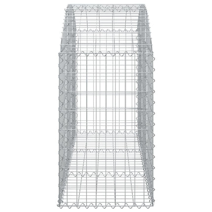 Gabion bågformad 150x50x80/100 cm galvaniserat järn