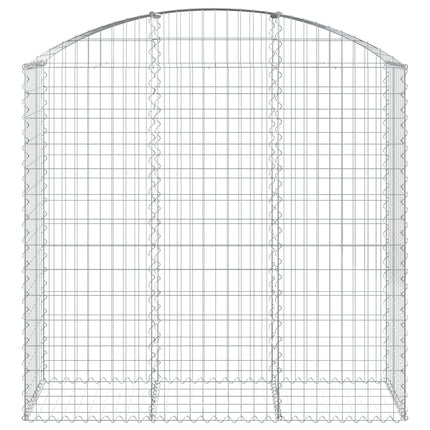 Gabion bågformad 150x50x140/160 cm galvaniserat järn