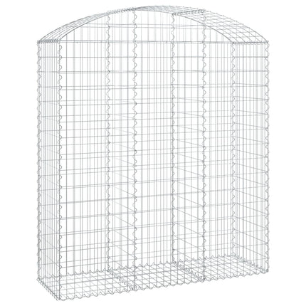Gabion bågformad 150x50x160/180 cm galvaniserat järn